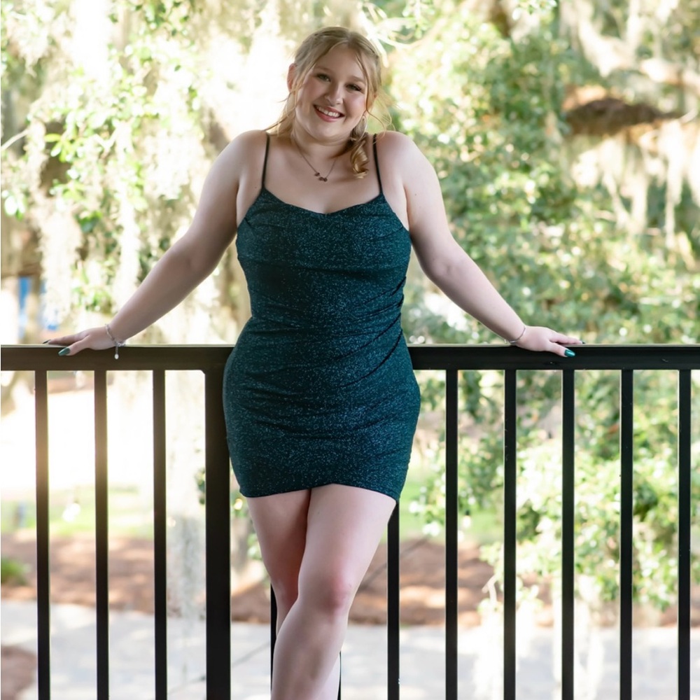 Windsor Teal Mini Dress